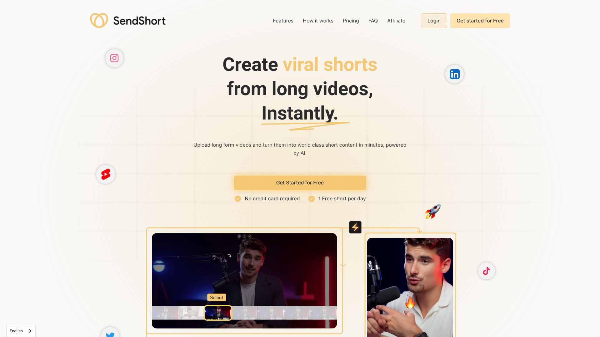 SendShort - Create Short Videos with Custom Subtitles with AI in Minute.